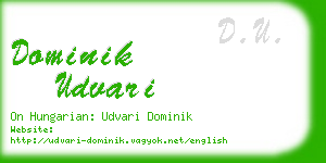 dominik udvari business card